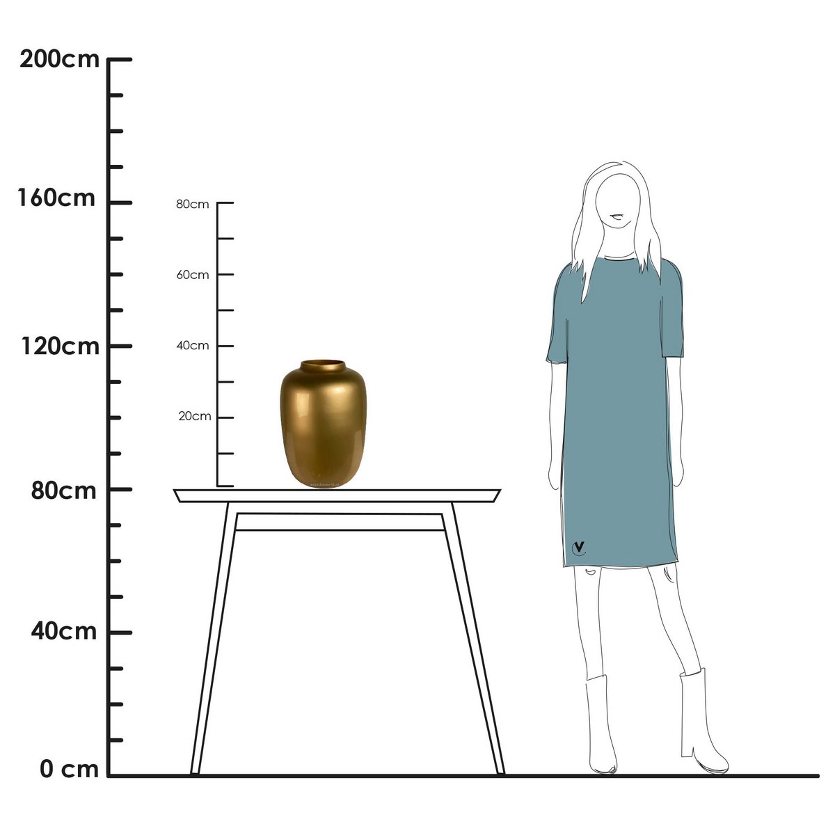 Vase the World - Vaas - Artic gold