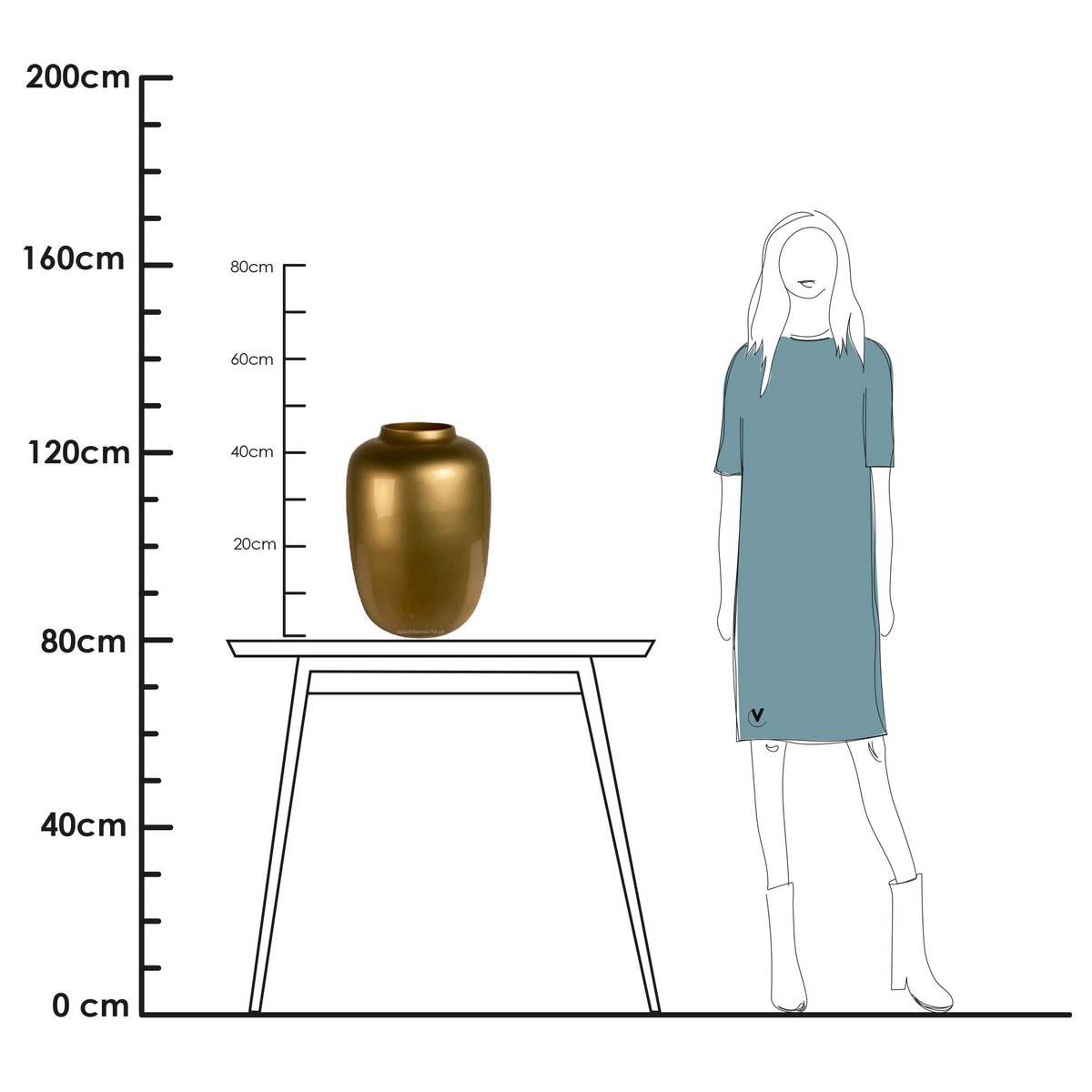 Vase the World - Vaas - Artic gold