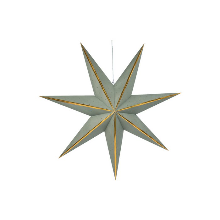 Mrs. Bloom - Decoratie Ster XL oudgroen/goud