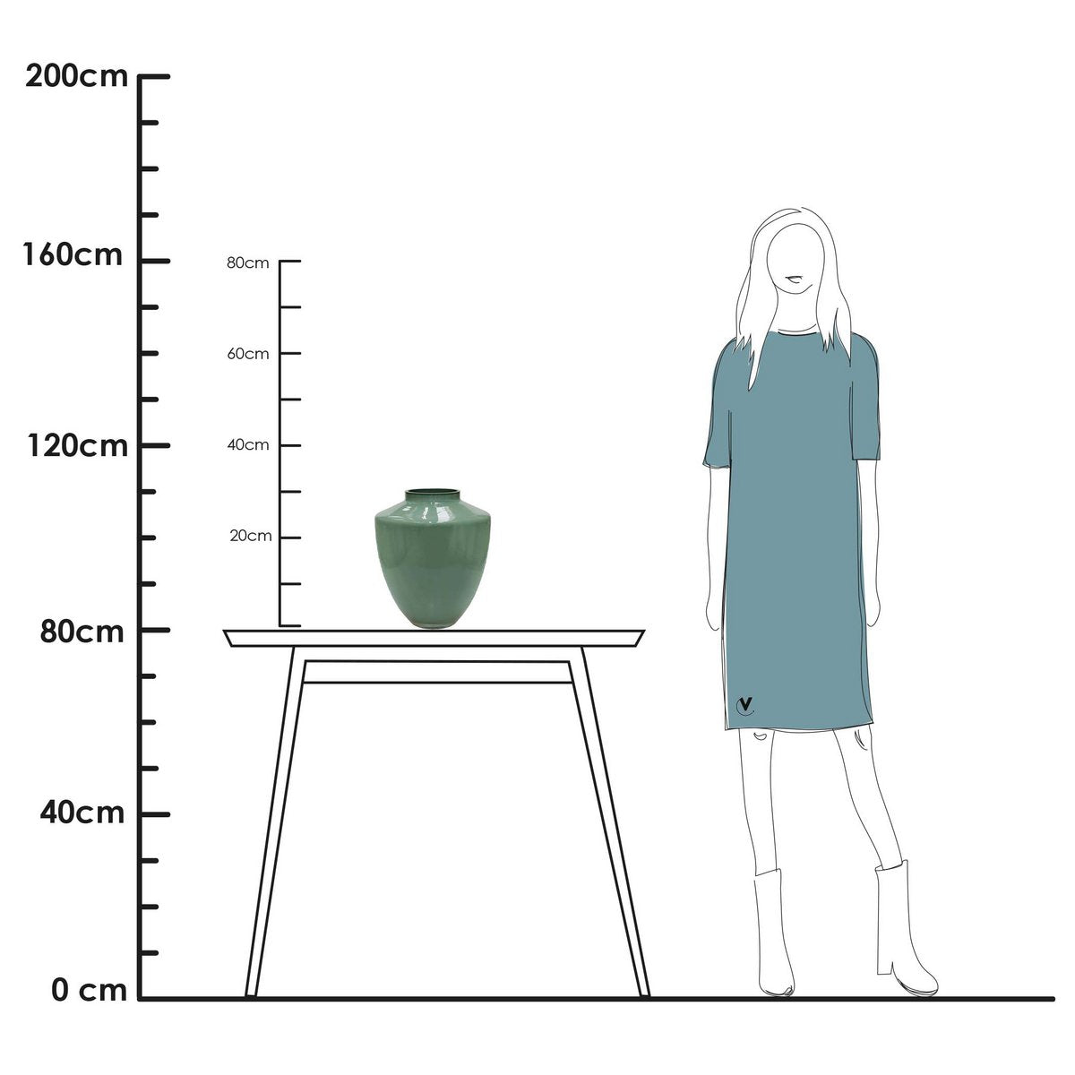 Vase the World - Vaas - Tugela pastel green