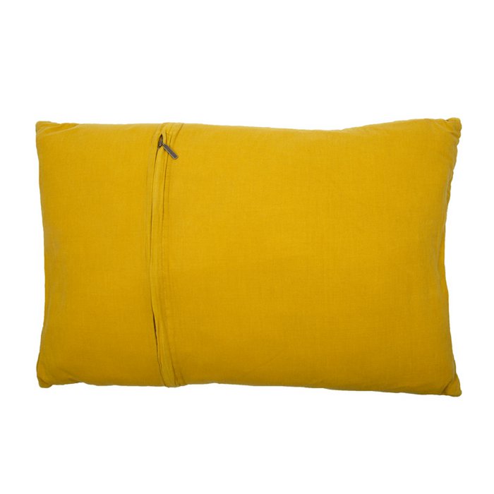 Mrs. Bloom - Katoenen sierkussen 'Jill' (60cm x 40cm, Oker)