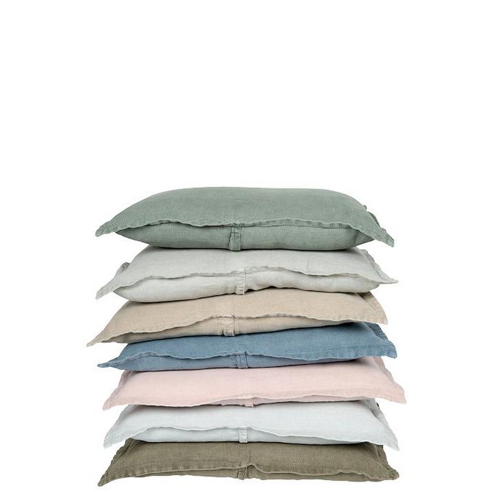 Mrs. Bloom - Linnen sierkussen 'Anna' (Faded blue, 50cm x 40cm)