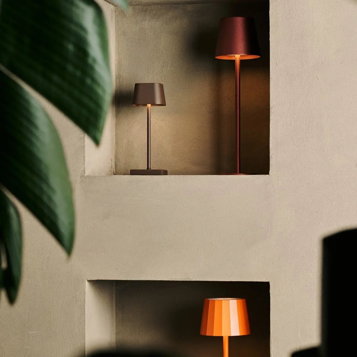 Tavellio-Amsterdam - Sarphati Mini Mocha Bruin - Draadloze tafellamp