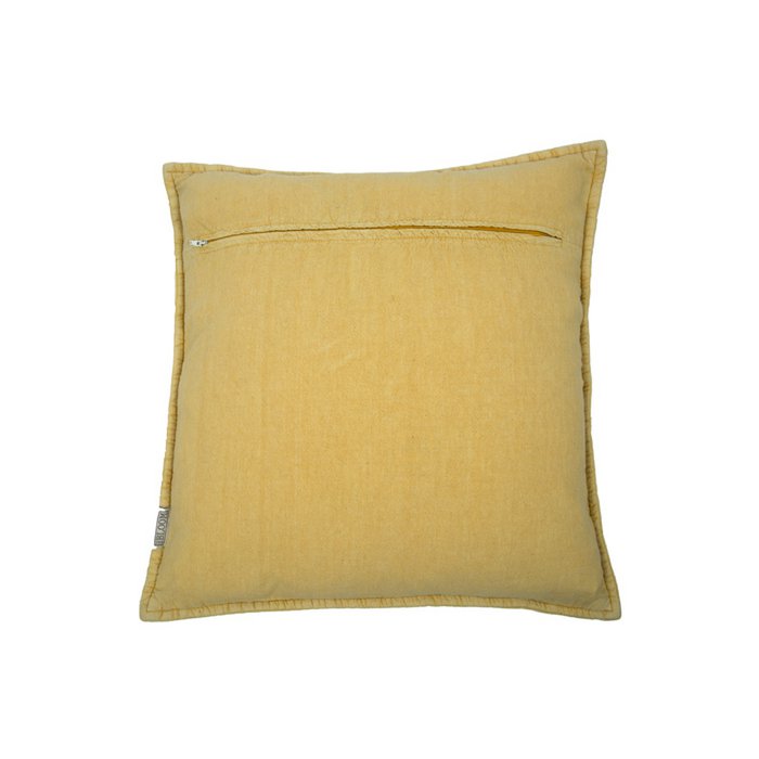 Mrs. Bloom - Fluwelen sierkussen 'Jessica' (45cm x 45cm, Mosterd)