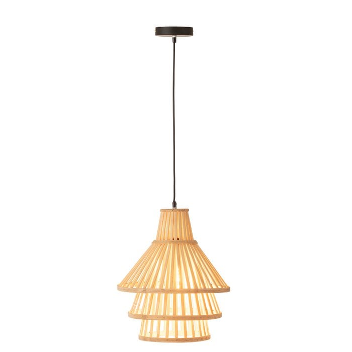 J-Line - Hanglamp 'Bamboe' (Naturel, Maat M)