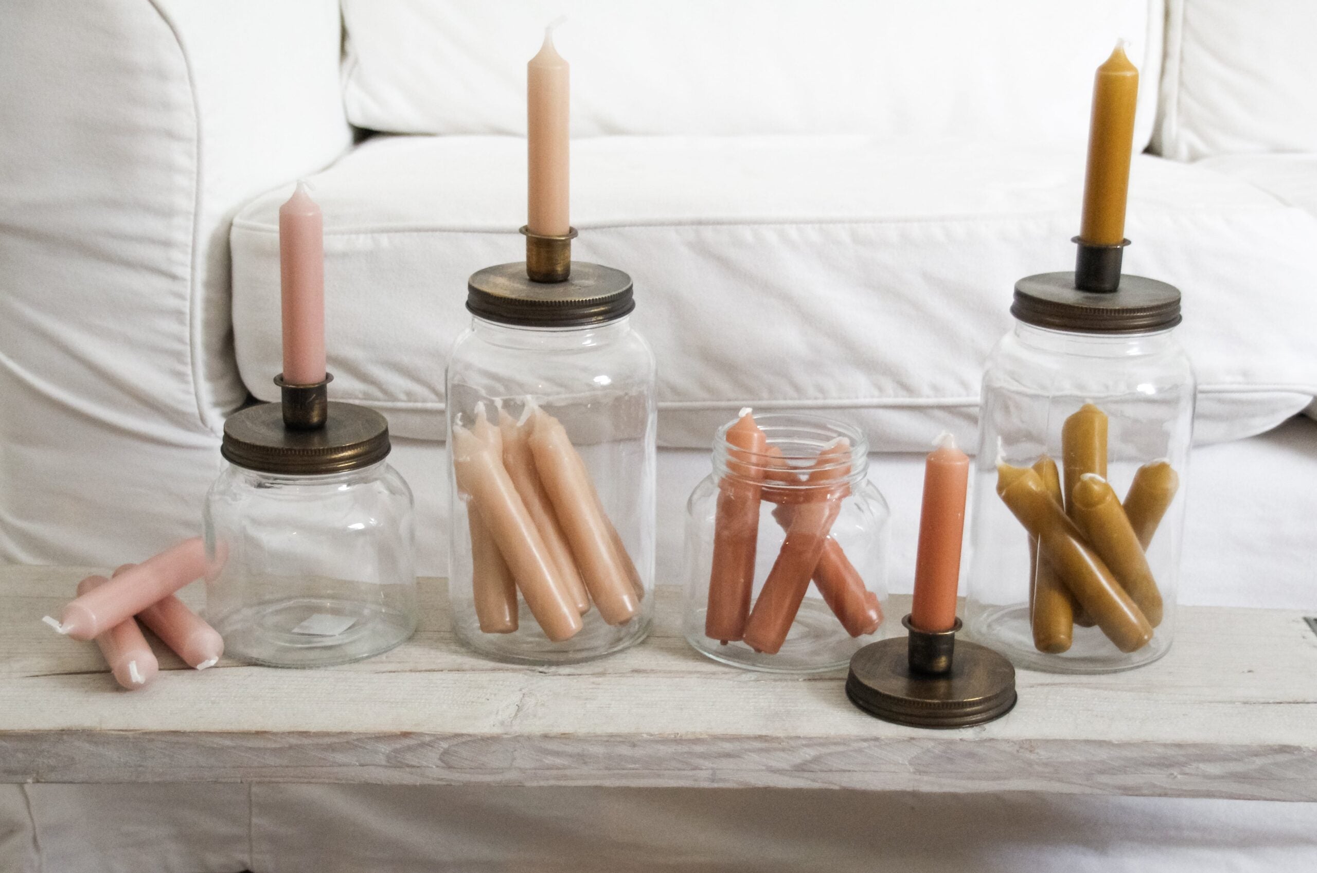 Maison d'Abri - Mason jar met kaarsenhouder 'Bari' (20cm hoog