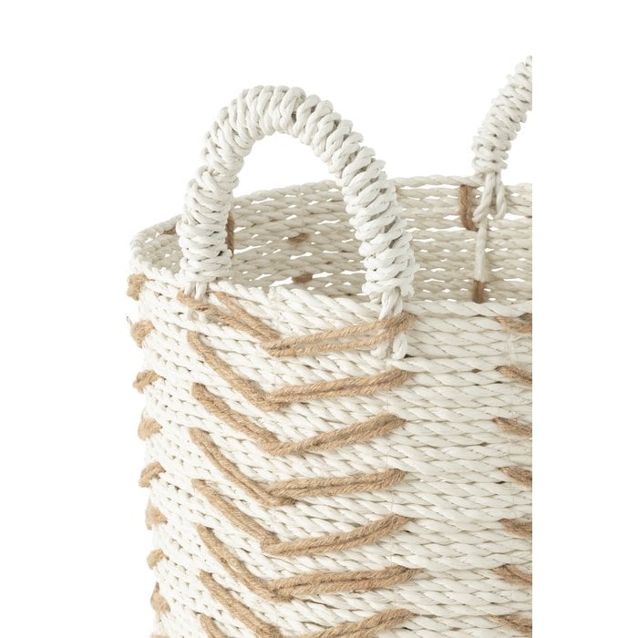 J-Line - Manden 'Chevron' (Set van 2, Wit)