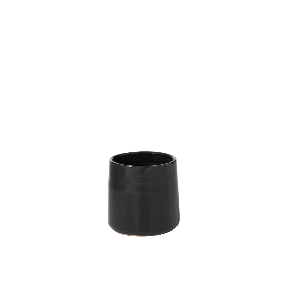 J-Line - Bloempot Rond - Keramiek - Zwart - Small - Ø18.00cm