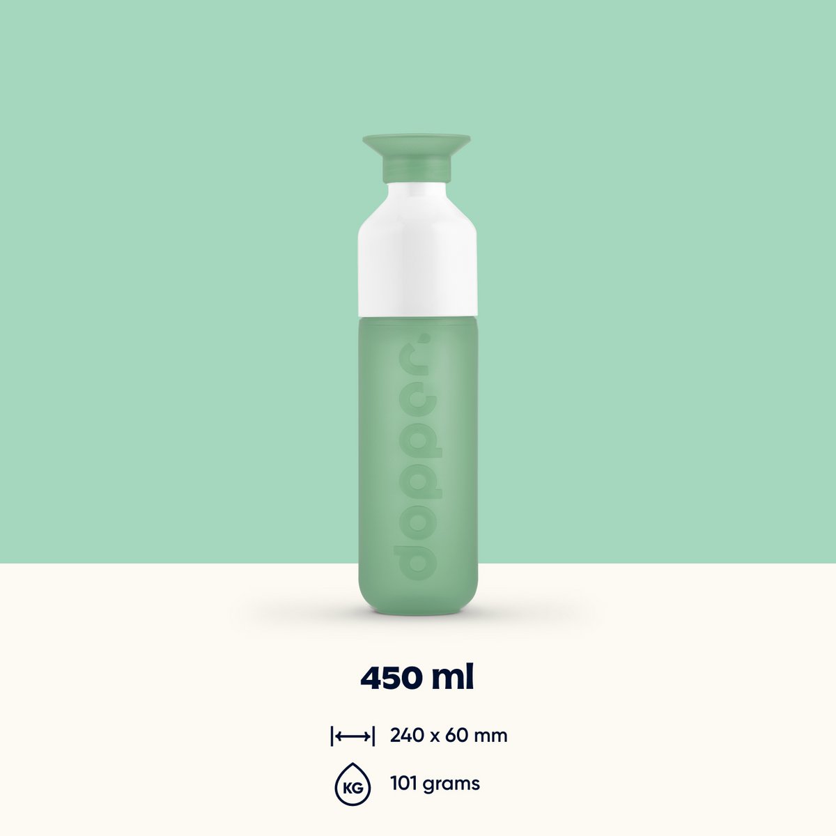 Dopper Originele Herbruikbare Waterfles Moody Mint 450ml