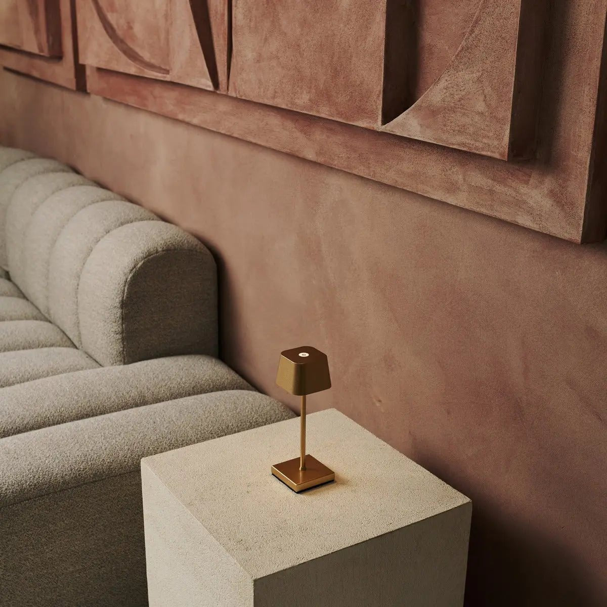 Tavellio-Amsterdam - Sarphati Mini Gold - Draadloze tafellamp