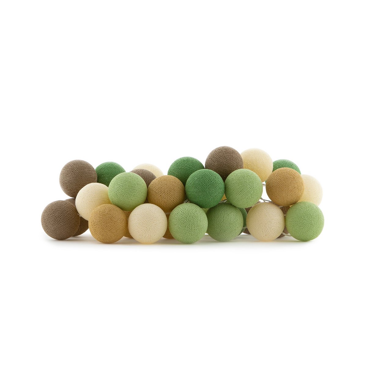 Cotton Ball Lights - Indoor regular Lichtslinger - Forest Green - 20 cotton balls