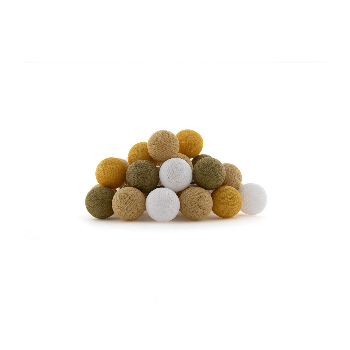 Cotton Ball Lights - Indoor regular Lichtslinger - Olive - 35 cotton balls