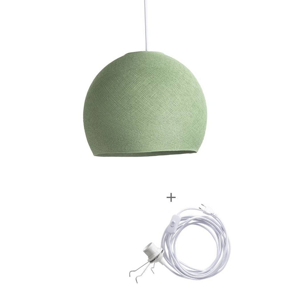 Cotton Ball Lights - Wandering Lamp Driekwart - Sage Green - 31 cm (M)