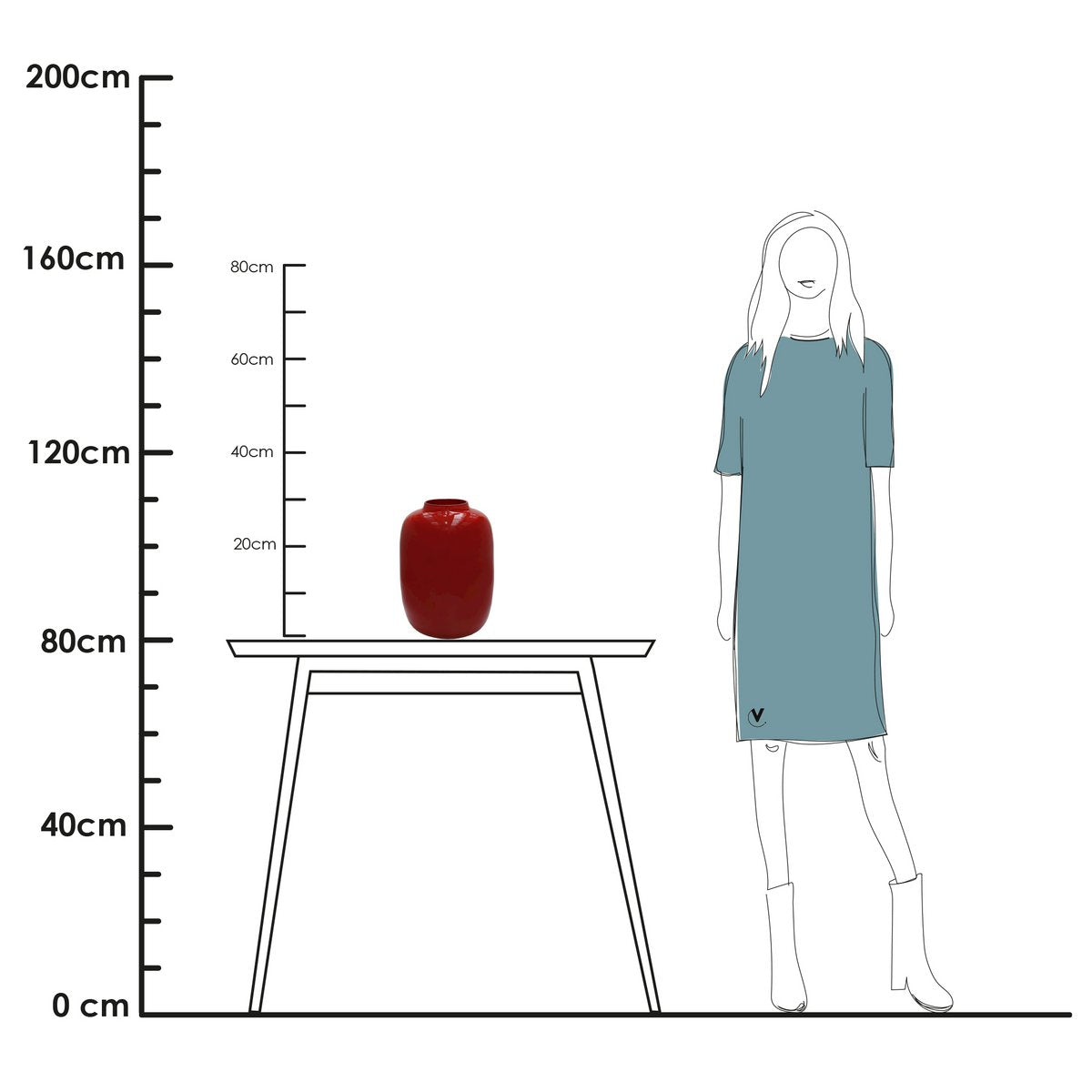 Vase the World - Vaas - Artic bright red