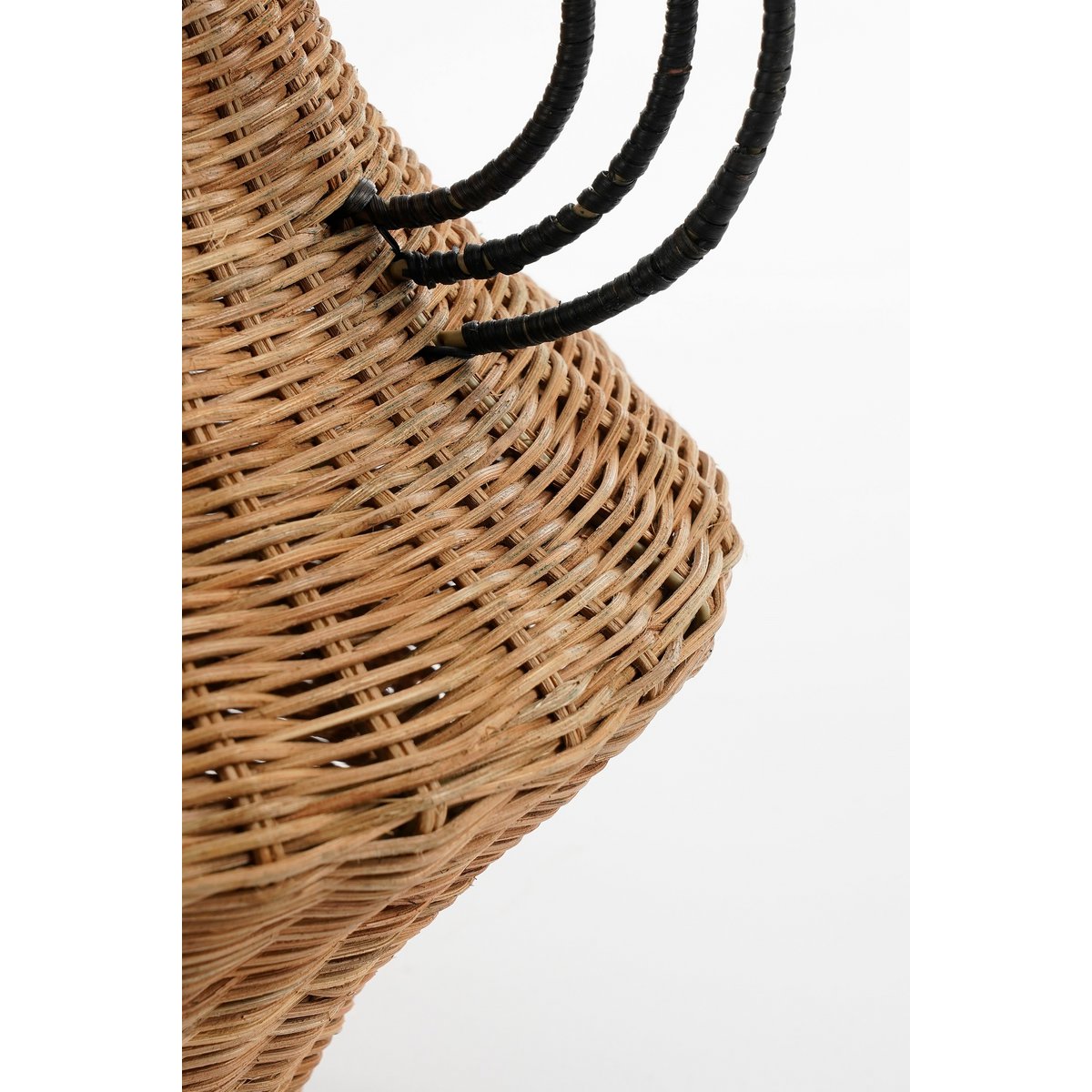 Mica Decorations - Fabiola Decoratie Vaas - H43 x Ø30 cm - Rotan - Bruin