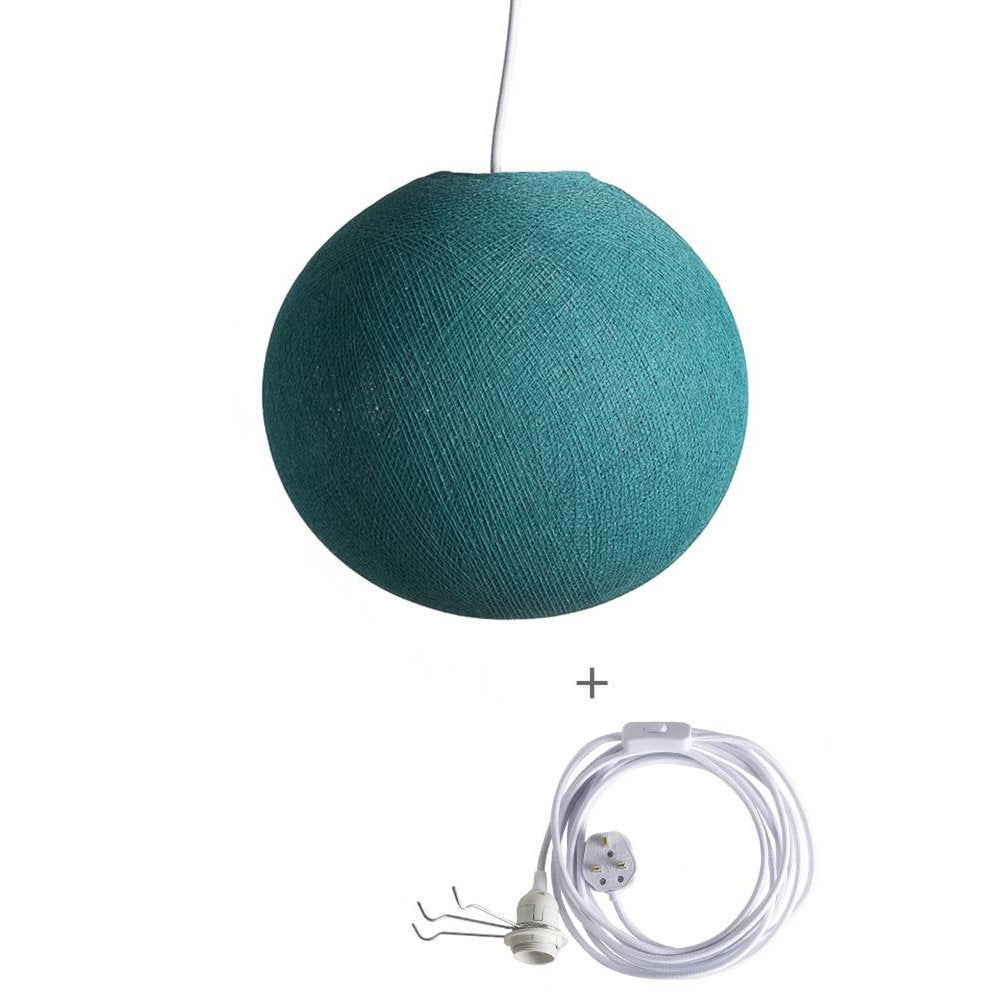 Cotton Ball Lights - Wandering Lamp - Heavy Aqua - 25 cm (S)