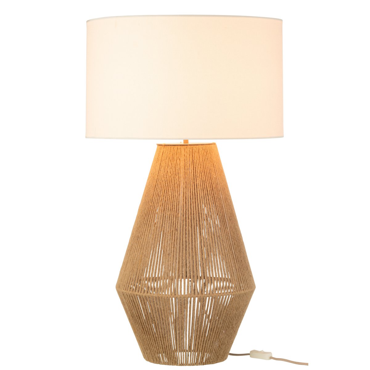 J-Line - Lamp Striing Metaal/Jute Naturel