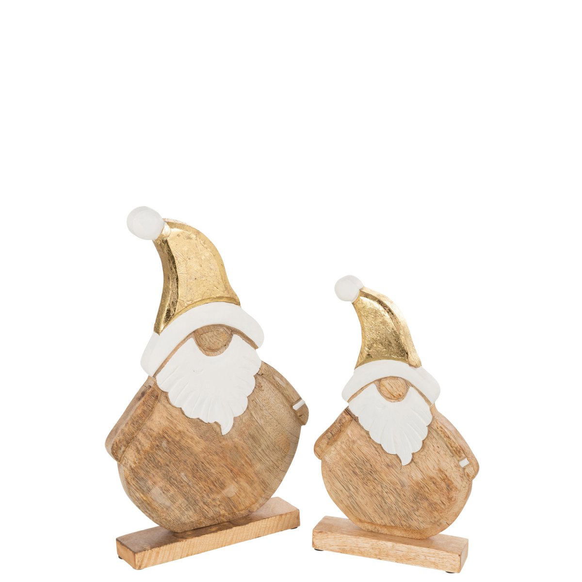 J-Line - Kerstfiguur 'Tove' (Maat L, Naturel met goud)