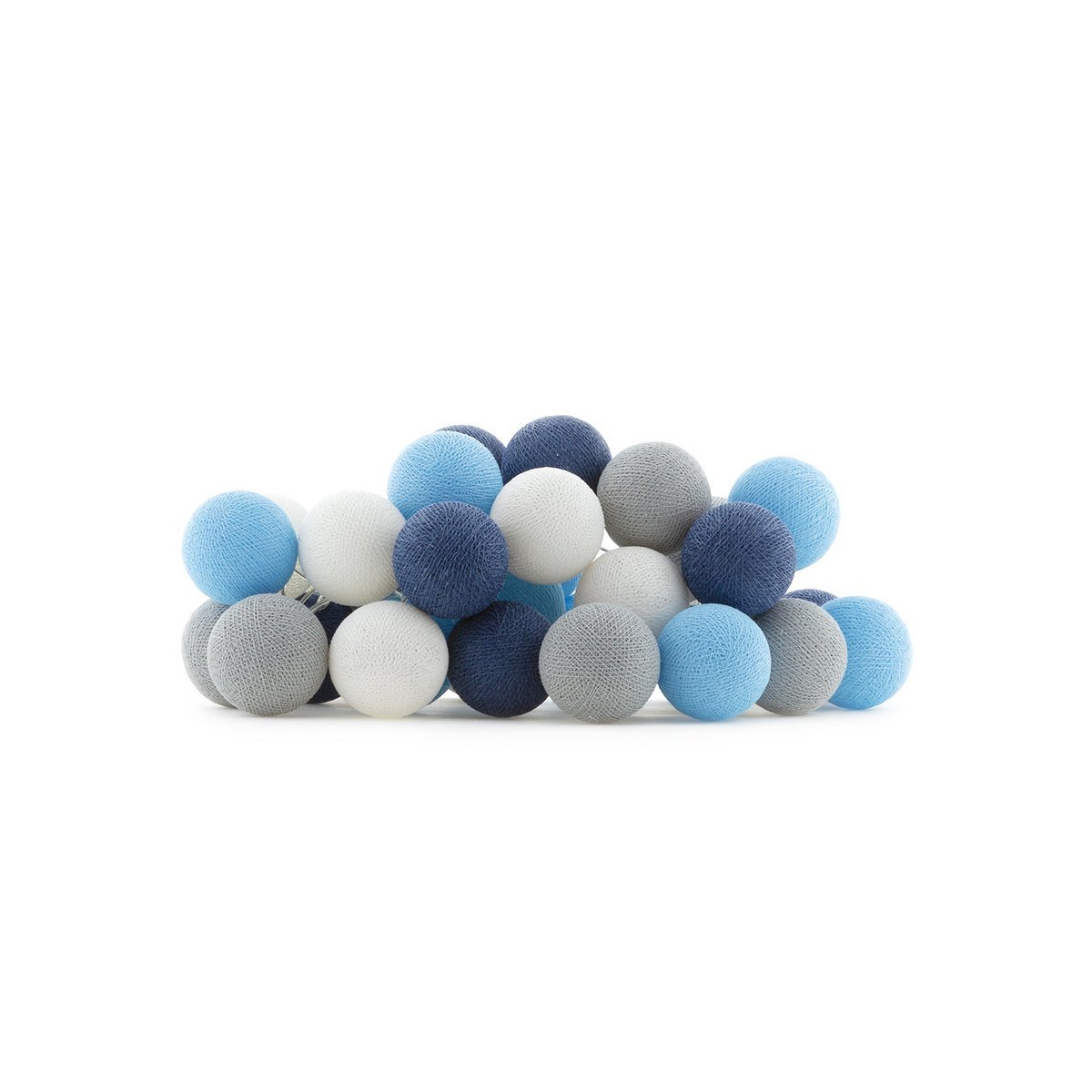 Cotton Ball Lights - Indoor regular Lichtslinger - Sailor Blue - 35 cotton balls