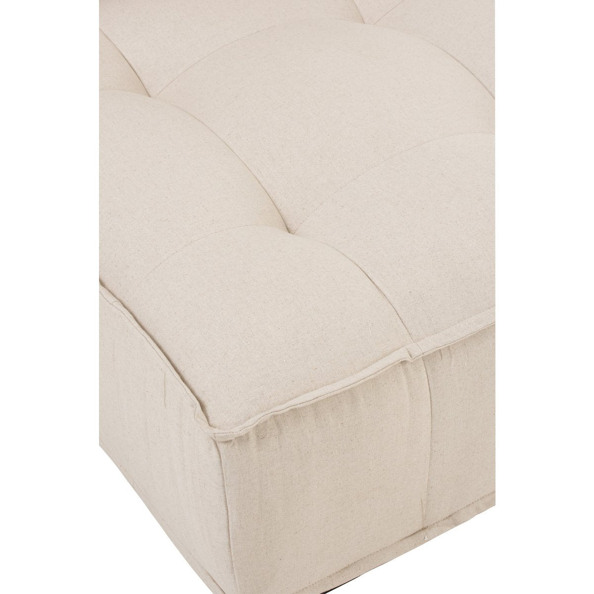 J-Line - Loungestoel/Poef 'Aline' (Linnen, 1-zit, Beige)