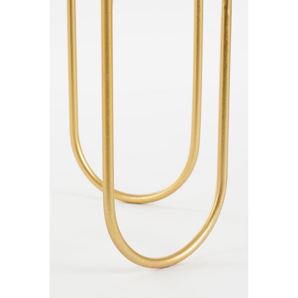 Mica Decorations - Donau Bloempot op Standaard - Set van 2 - Metaal - H45 x Ø23 cm - Lichtgroen, Goud