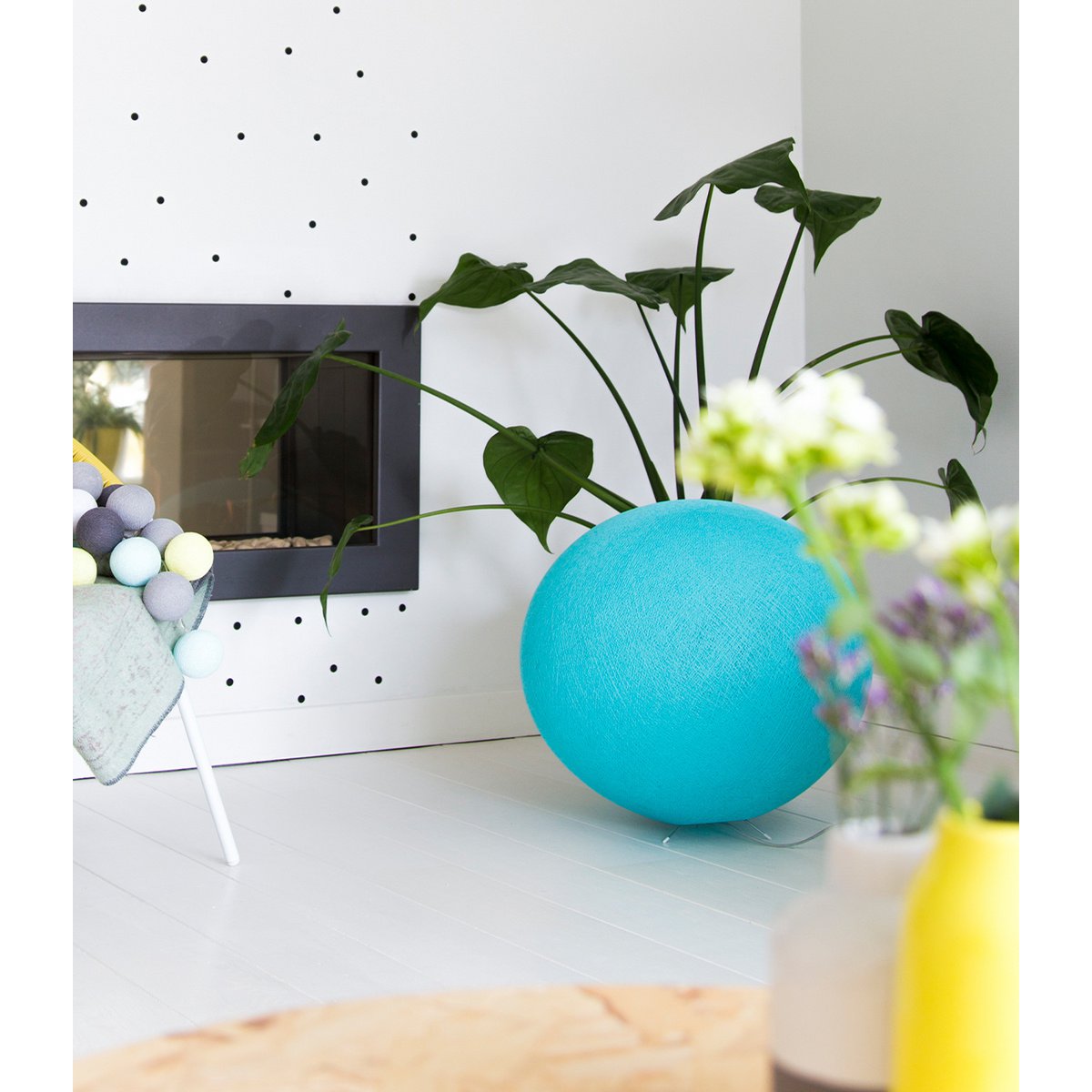 Cotton Ball Lights - Staande Lamp - Aqua - 36 cm (L)