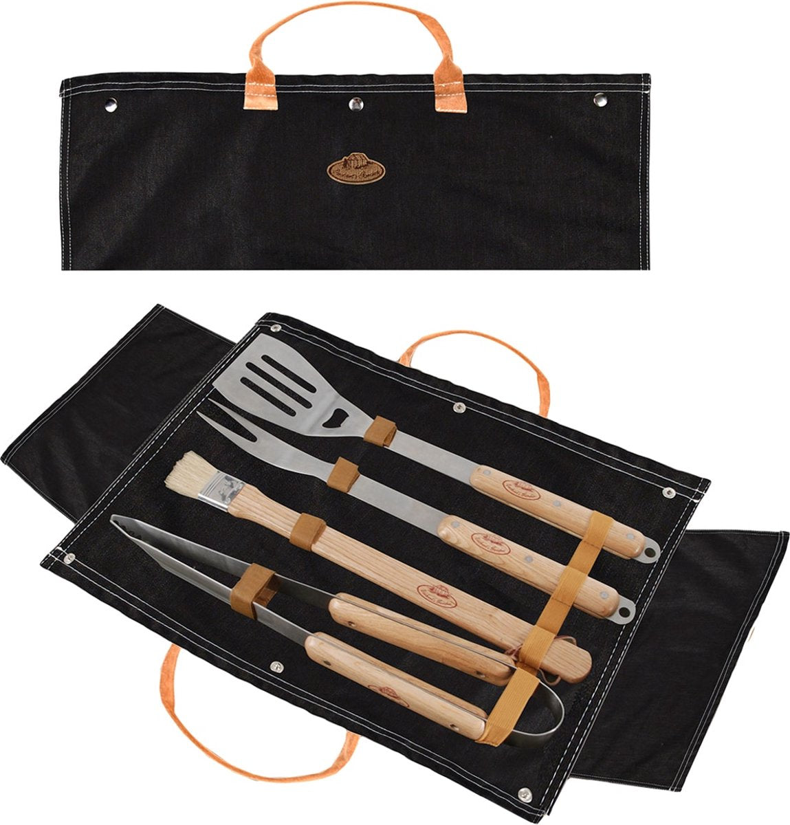 Esschert Design - BBQ-Gereedschapset 'Denim' (4-delig)