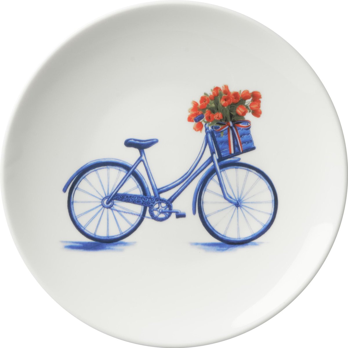 Heinen Delfts Blauw - Bord 'Fiets' (Klein)