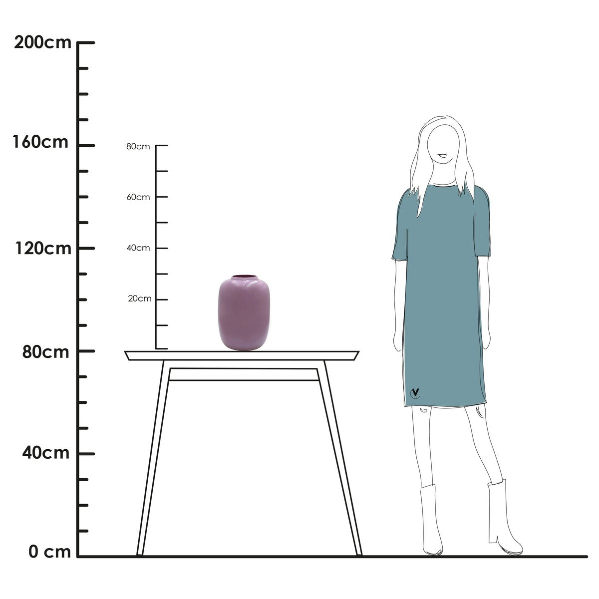 Vase the World - Vaas - Artic light pink