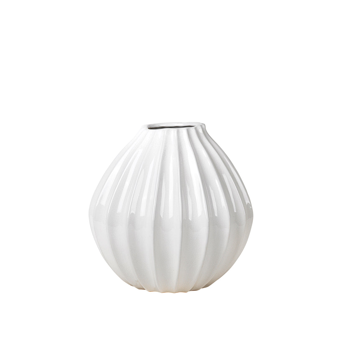 Broste Copenhagen - Vaas 'Wide' (Ø30cm, Ivory)