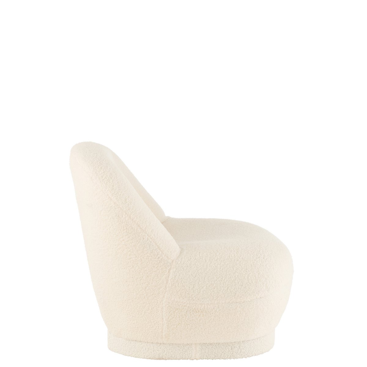 J-Line - Fauteuil Teddy Bouclé Wit