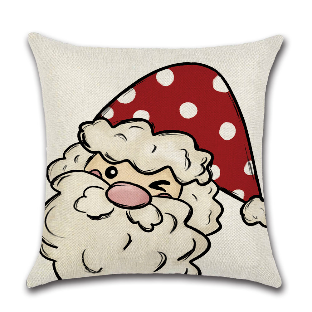 By Javy - Kussenhoes Kerst - Knipoog kerstman