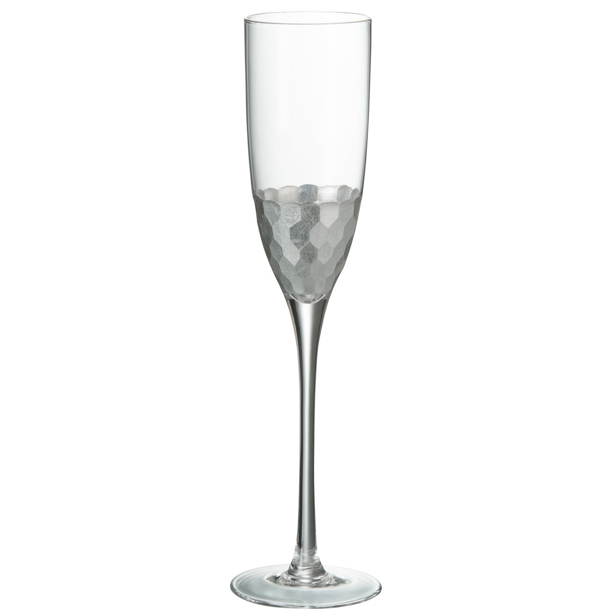 J-Line - Champagneglas - Glas - Zilver