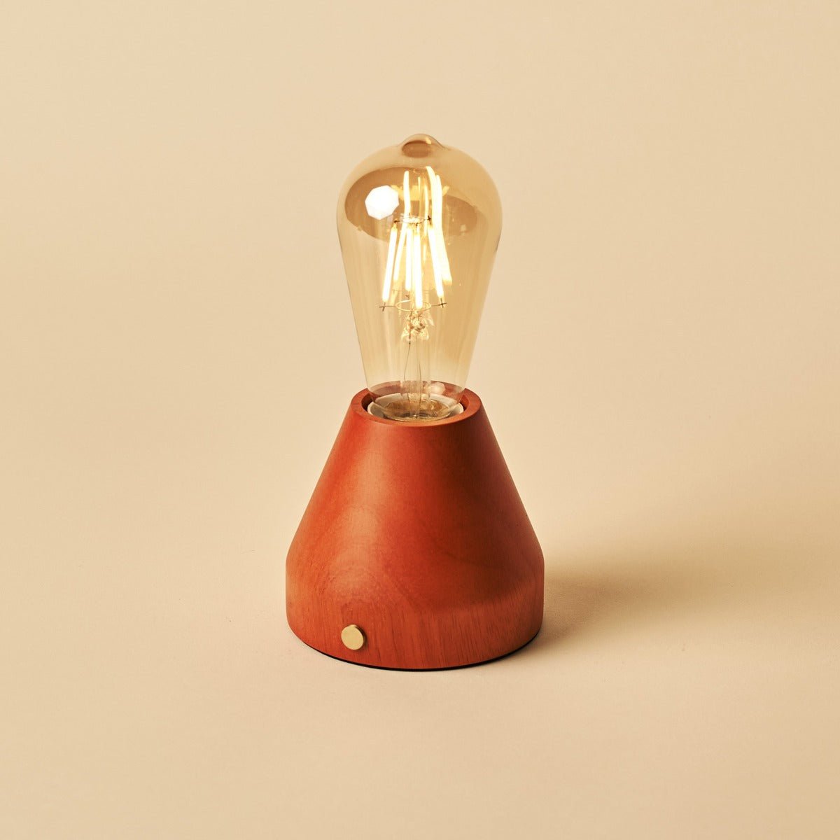 Tavellio-Amsterdam - Zavi kastanje bruin oplaadbare LED-tafellamp | Dimbaar en draagbaar | Batterijduur van 80 uur