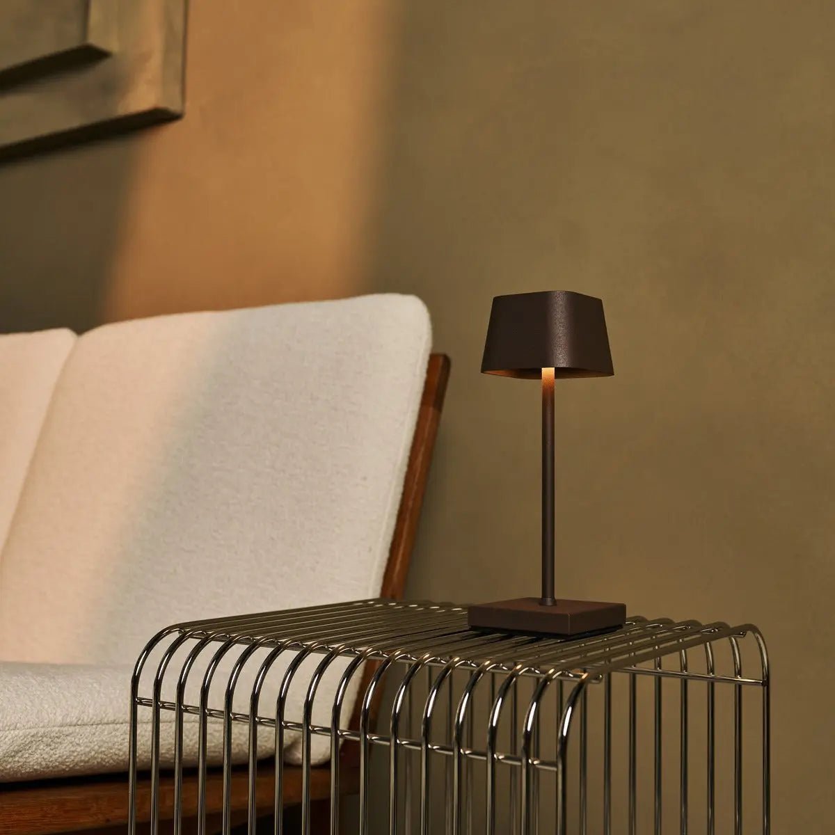 Tavellio-Amsterdam - Sarphati Mini Mocha Bruin - Draadloze tafellamp