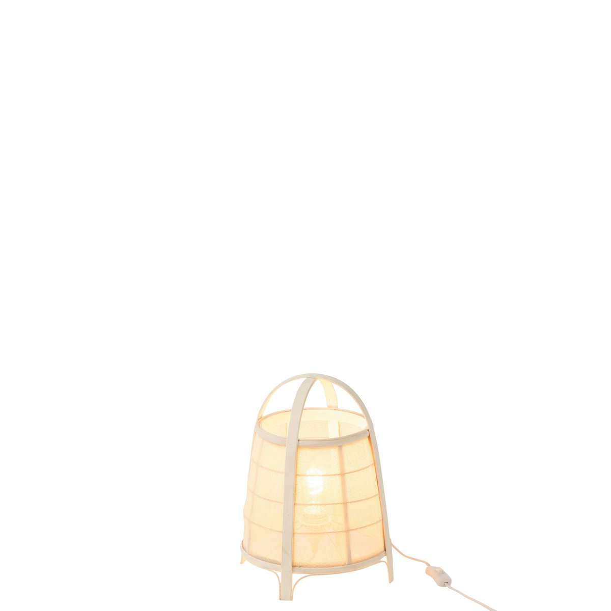 J-Line - Lamp Rya Katoen/Bamboe Wit Small