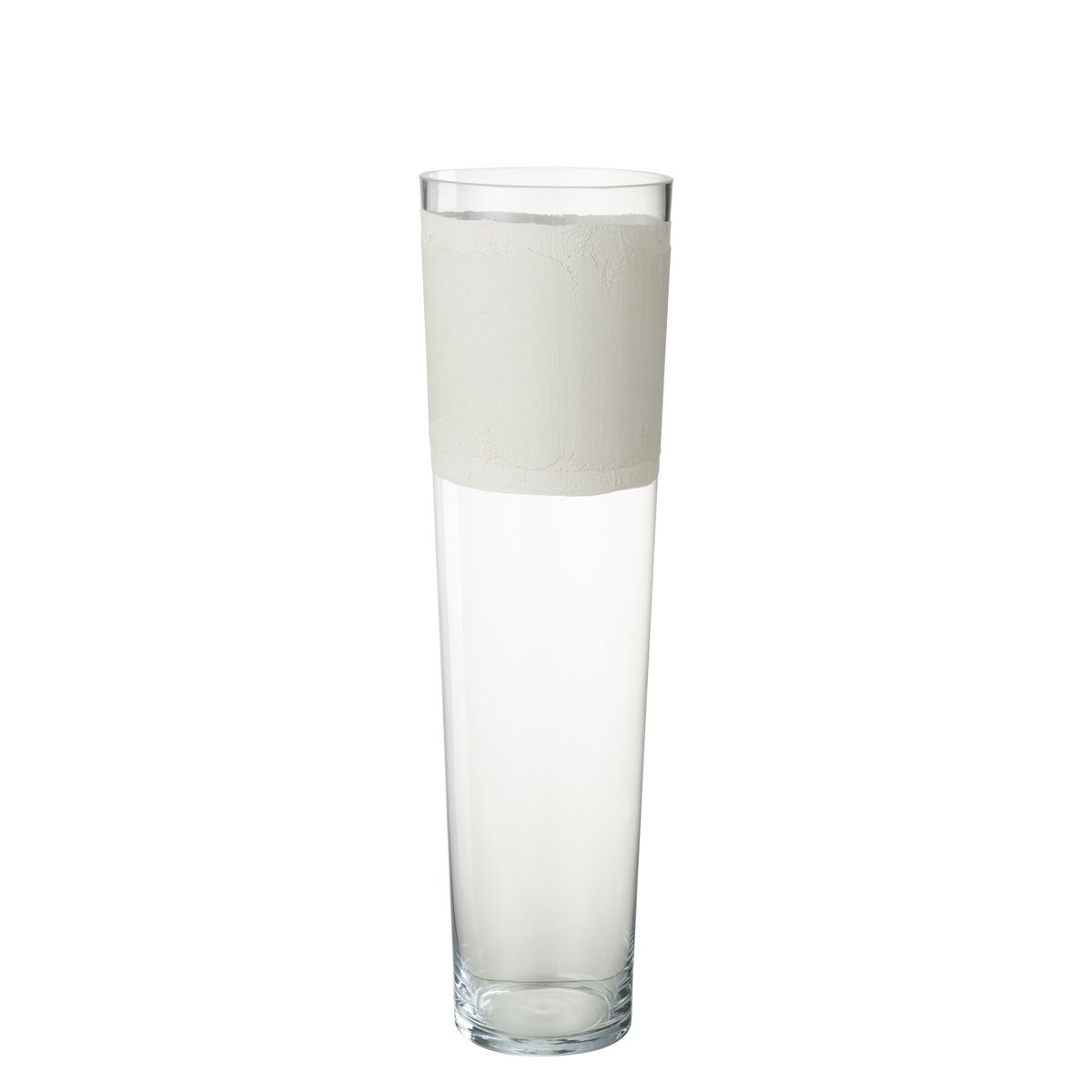 J-Line - Vaas Delph - Glas - Transparant/Wit - Large