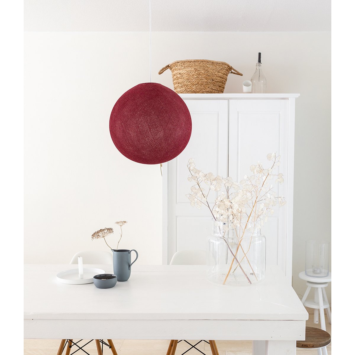 Cotton Ball Lights - Hanglamp - Dark Red - L (36cm)