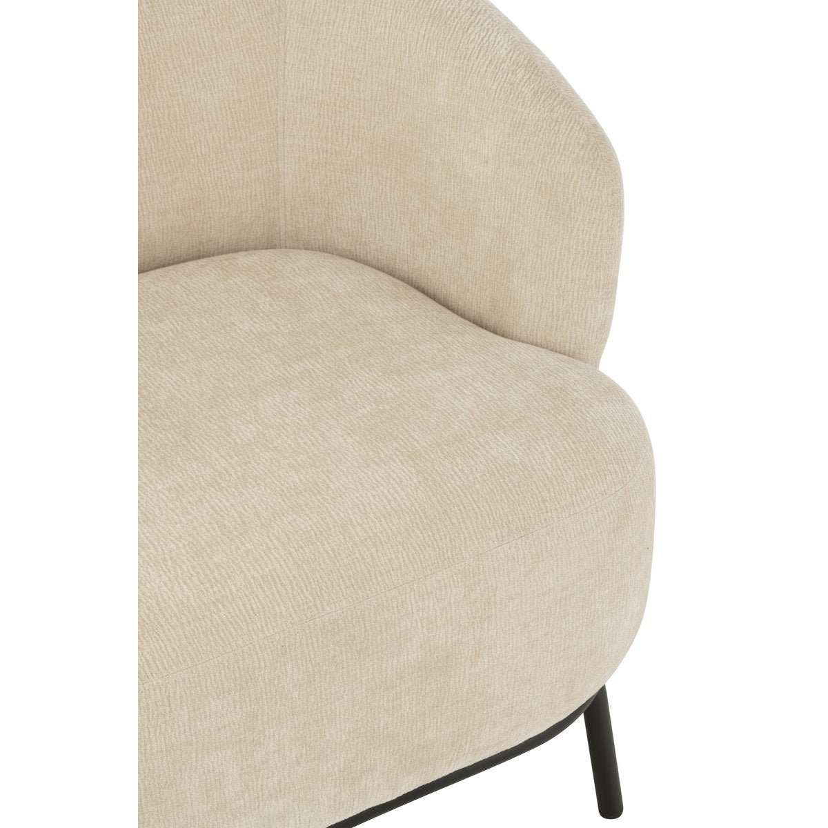 J-Line - Loungestoel Mars Populierenhout/Schuim Beige