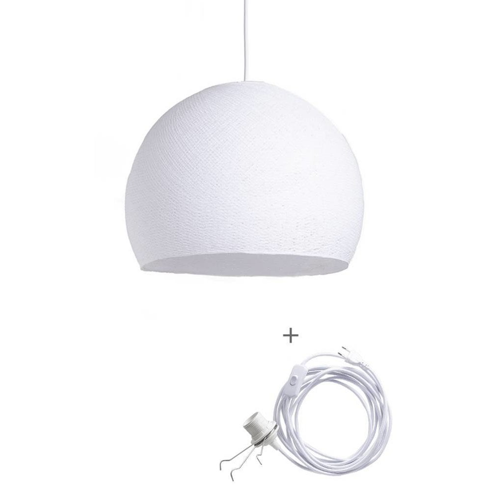 Cotton Ball Lights - Wandering Lamp Driekwart - White - 36 cm (L)