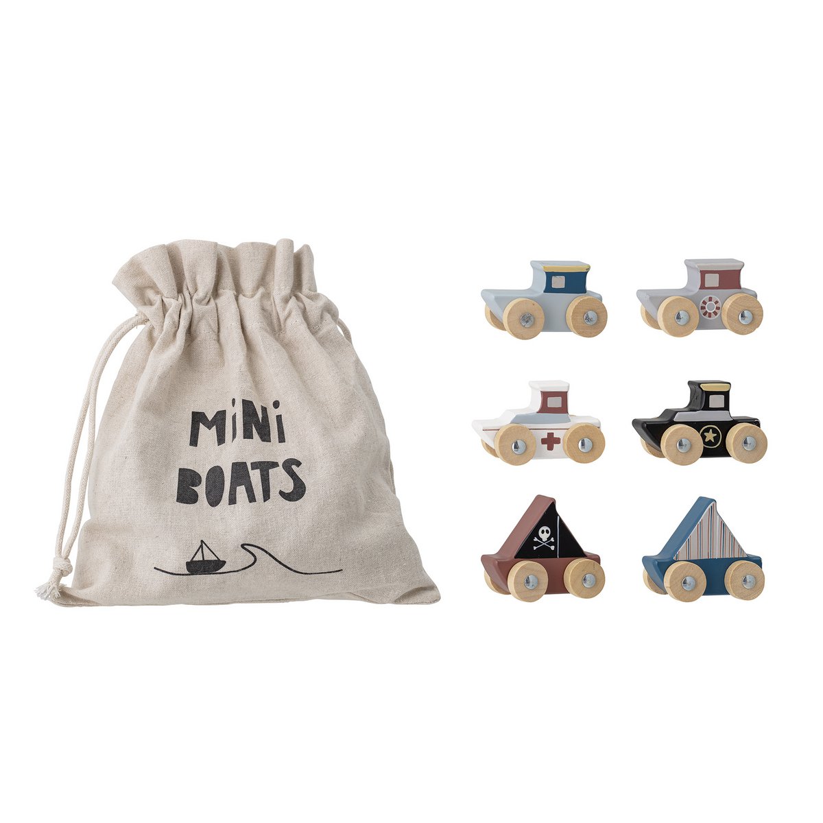 Bloomingville Mini - Lissen Speelgoedboot, Blauw, MDF