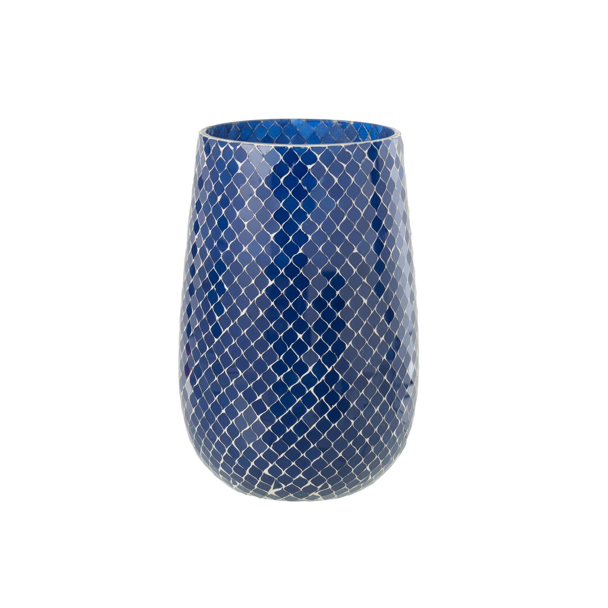 J-Line - geurkaars Mia Mozaiek - blauw - large - 230U