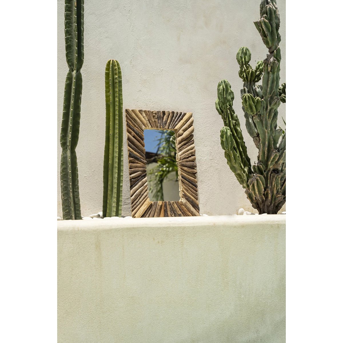 Bazar Bizar Living - De Driftwood Framed Spiegel - Naturel - M