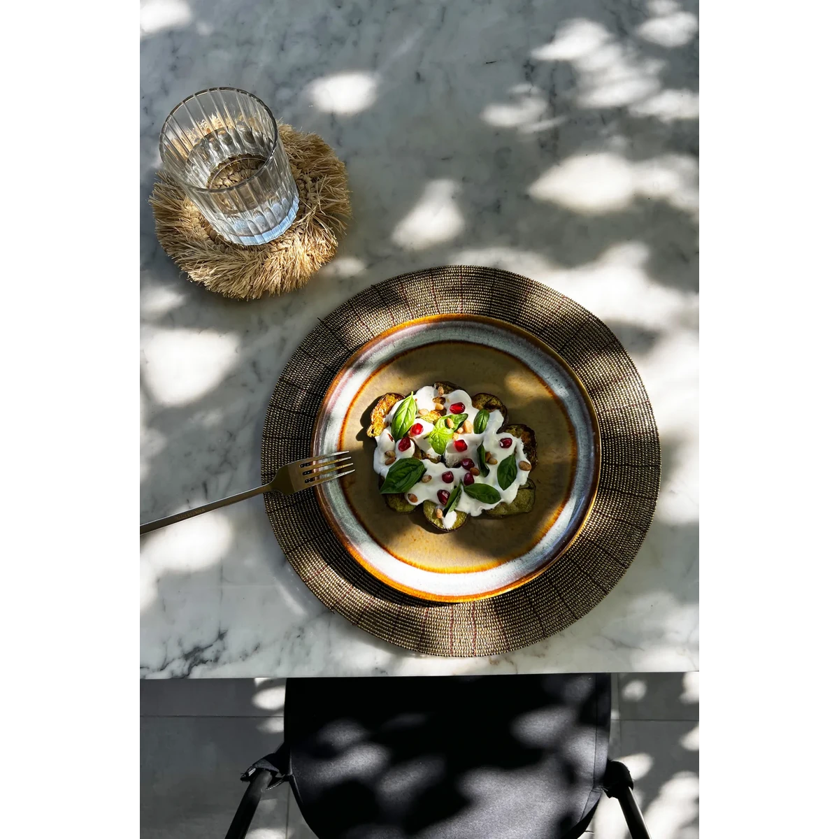 Bazar Bizar - De Beaded Placemat - Goud