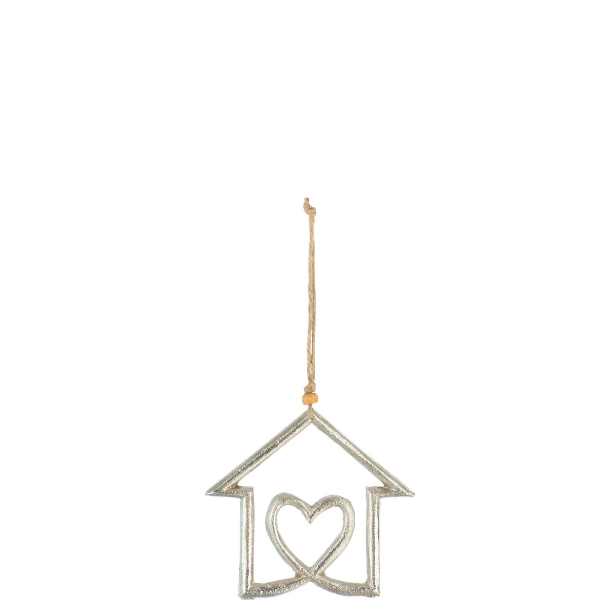 J-Line - Decoratieve hanger 'Huis' (Zilver)