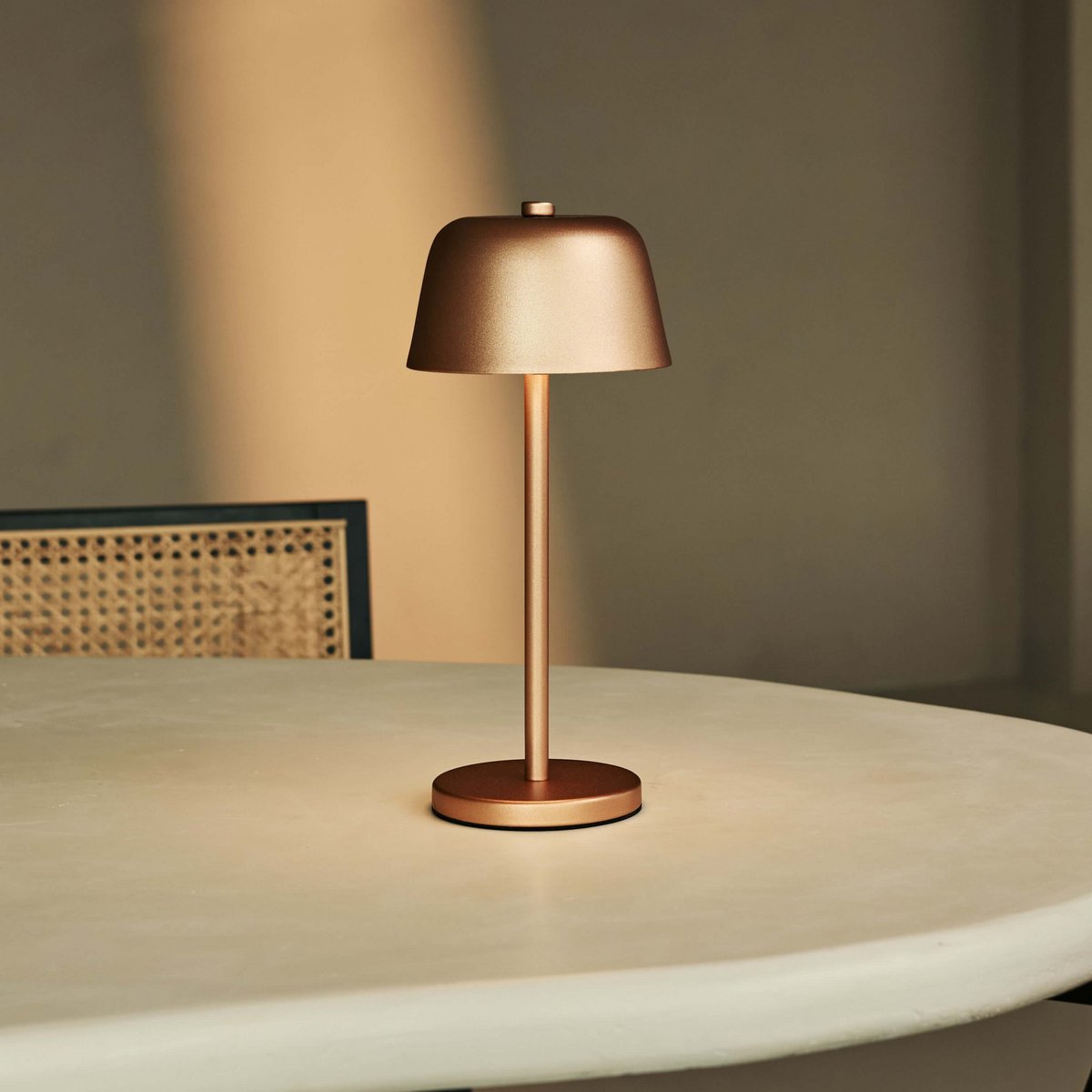 Tavellio-Amsterdam - Anton Koperen Oplaadbare Tafellamp | Stijlvolle en draadloze verlichting