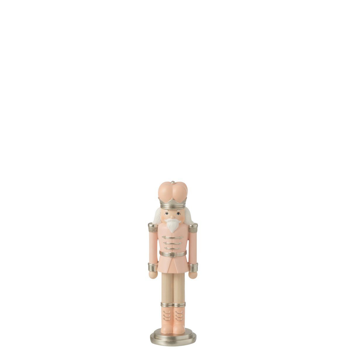 J-Line - Decoratief kerstfiguur 'Firgrove' (Roze/Wit, Maat S)