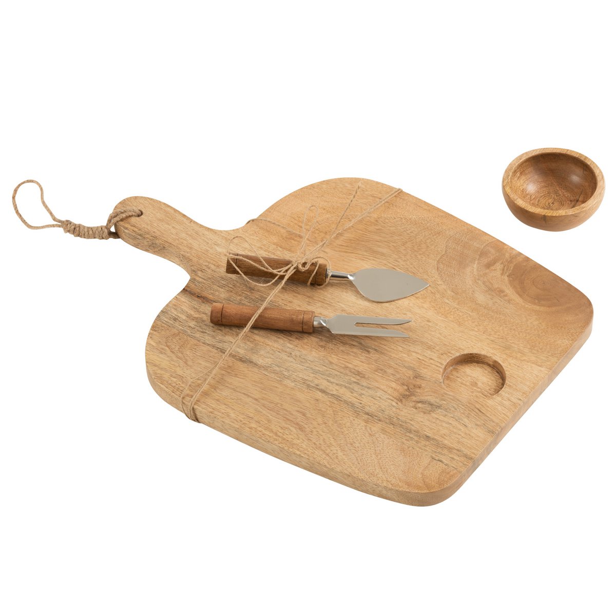 J-Line - Kaasplank Set 'Cheese' (Hout, Naturel)