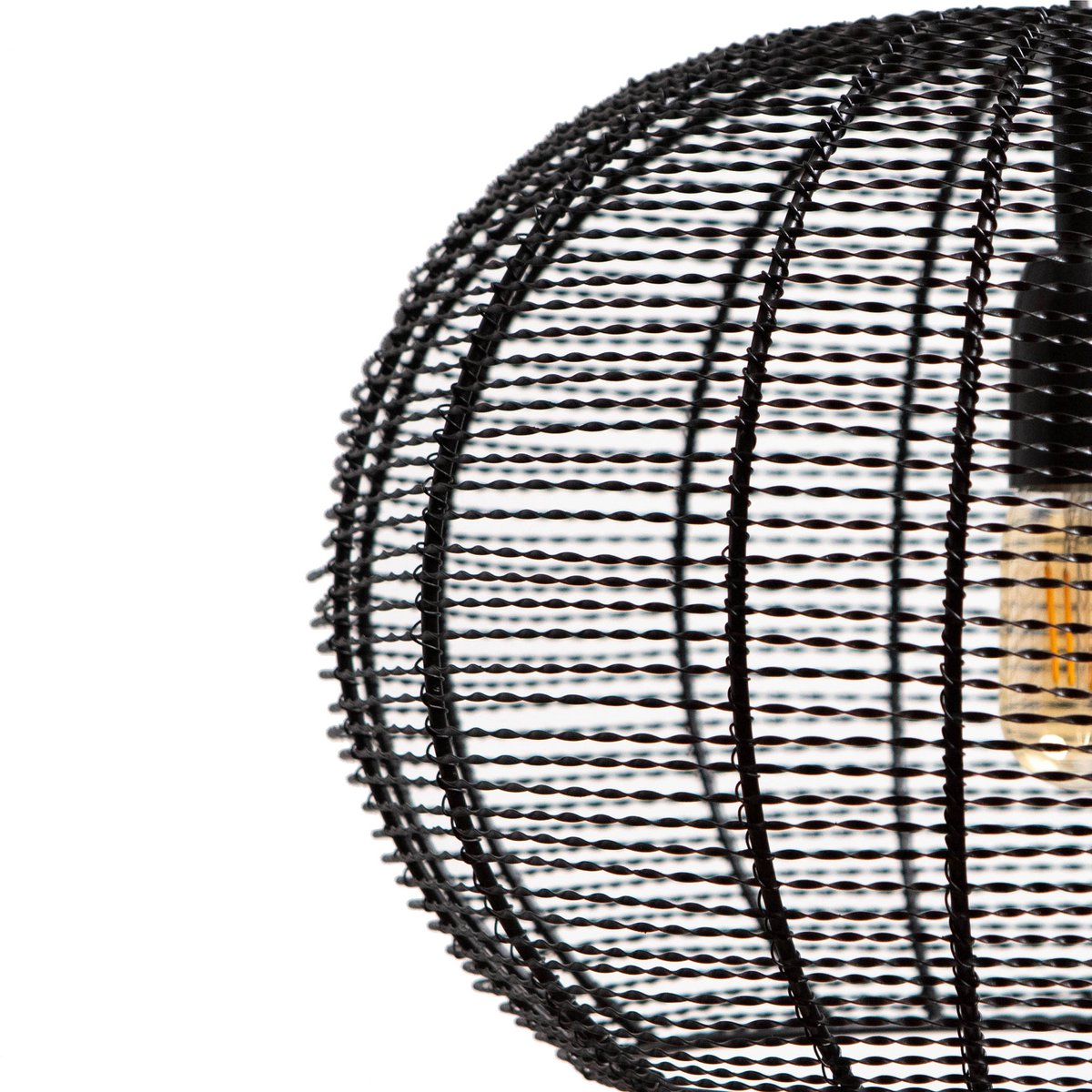 1304 Design - Hanglamp LUCAS mat zwart Ø40x28cm