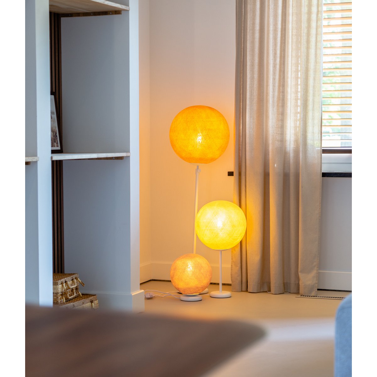 Cotton Ball Lights - Deluxe staande lamp high - Stone - M